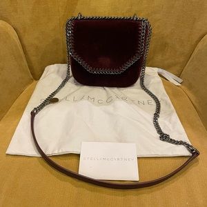 Stella McCartney purple suede crossbody bag.small size